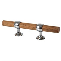 Pollare teakstock 300mm Ø30 kromad