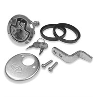 Durkbeslag Ø76  vinklad regel låsbar 316