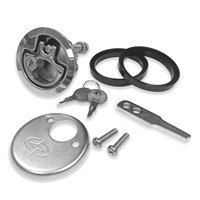 Durkbeslag Ø76  rak regel låsbar 316P