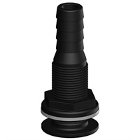 Trudesign Genomföring komposit svart 1/2 -16mm