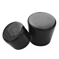 Ändplugg, utvändig, svart PVC till rör Ø22mm, 4 st.