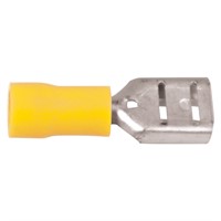 Flatstiftskontakt hona gul 6,4x0,8 mm-100