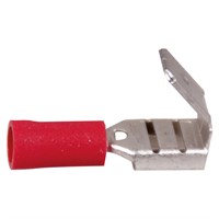 Flatstiftskontakt hane röd 6,4x0,8 mm