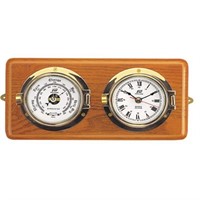 Klocka & Barometer 32,5x15cm panel