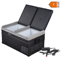 1852 kylbox 95 L med kompressor, 2-delad kyl/frys 12/24/230 V