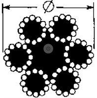 Stållina, ø 5 mm, 114 trådar