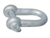 1852 Schackel med vingskruv galv. 16mm