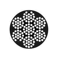 Mantågsvajer 7 x 19 belagd vit Ø4 x 8 mm 100 m