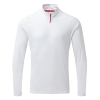 Gill UV009 Men's UV Långarmad Zip T-shirt Vit strl. XXL