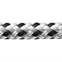 Robline Rio Förtöjningslina, 14mm vit/svart  - 1m