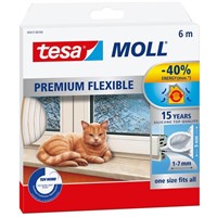 Tesa tätningslist silikon 9 mm x 6 m vit