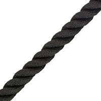 Polyestersilke 3-slaget 14 mm Svart