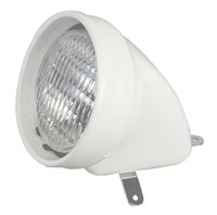 Däcksbelysning halogen 35 w vit plast