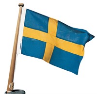 Båtflagga sverige 50 x 31 cm (bomull)