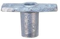 Årklyksfäste, galvat aducergods, 86 mm