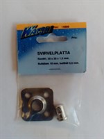 Svirvelplatta 35x35x1,5mm bult 10mm bulthål 5,5mm