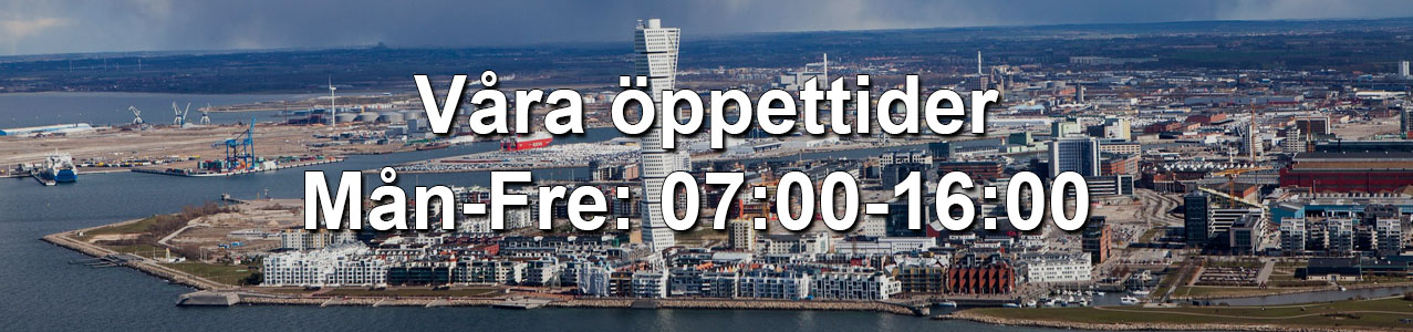 Våra öppettider i butiken är måndag till fredag 07:00-18:00, lördag 10:00-14:00